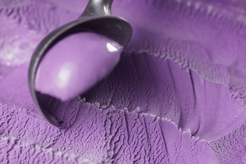 glace à la violette